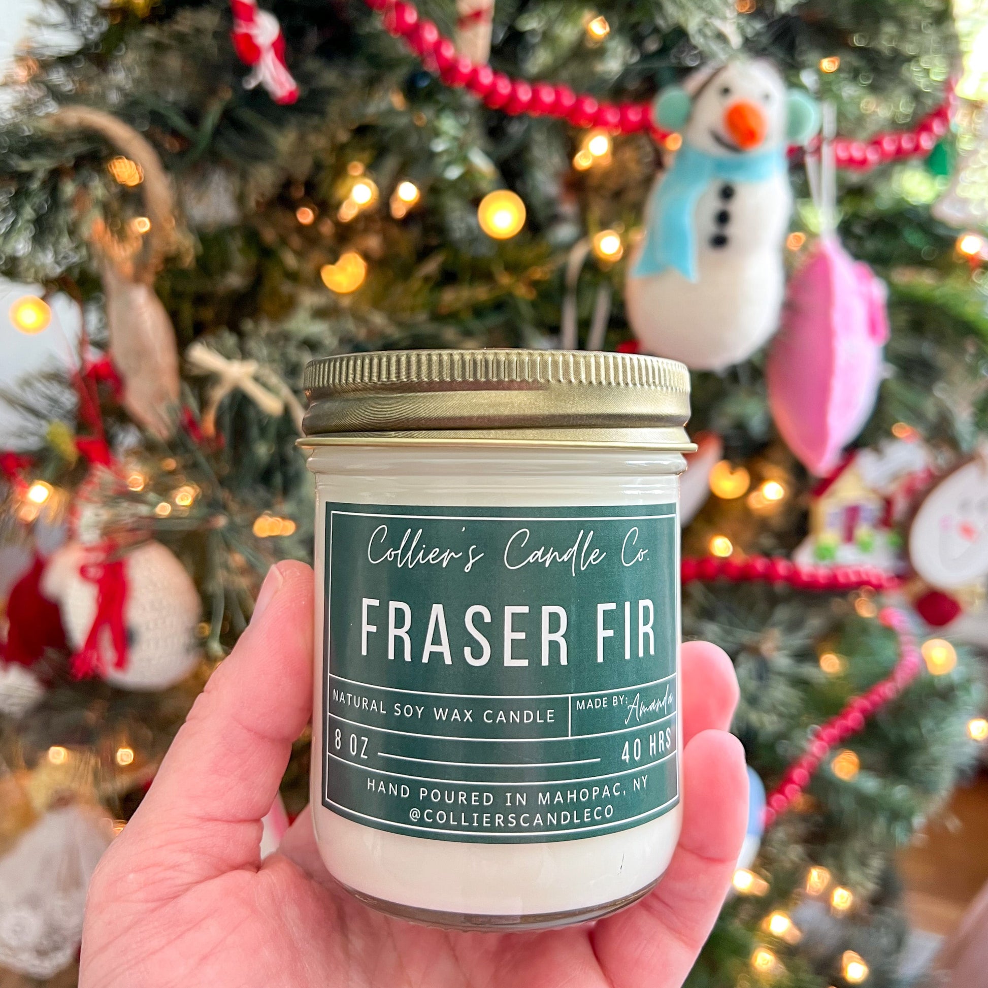 Fraser Fir Soy Candle Frasier Pine Tree Christmas Tree Farm Scent Forest  Woods Scent Natural Soy Wax Holiday Gift Essential Oil 